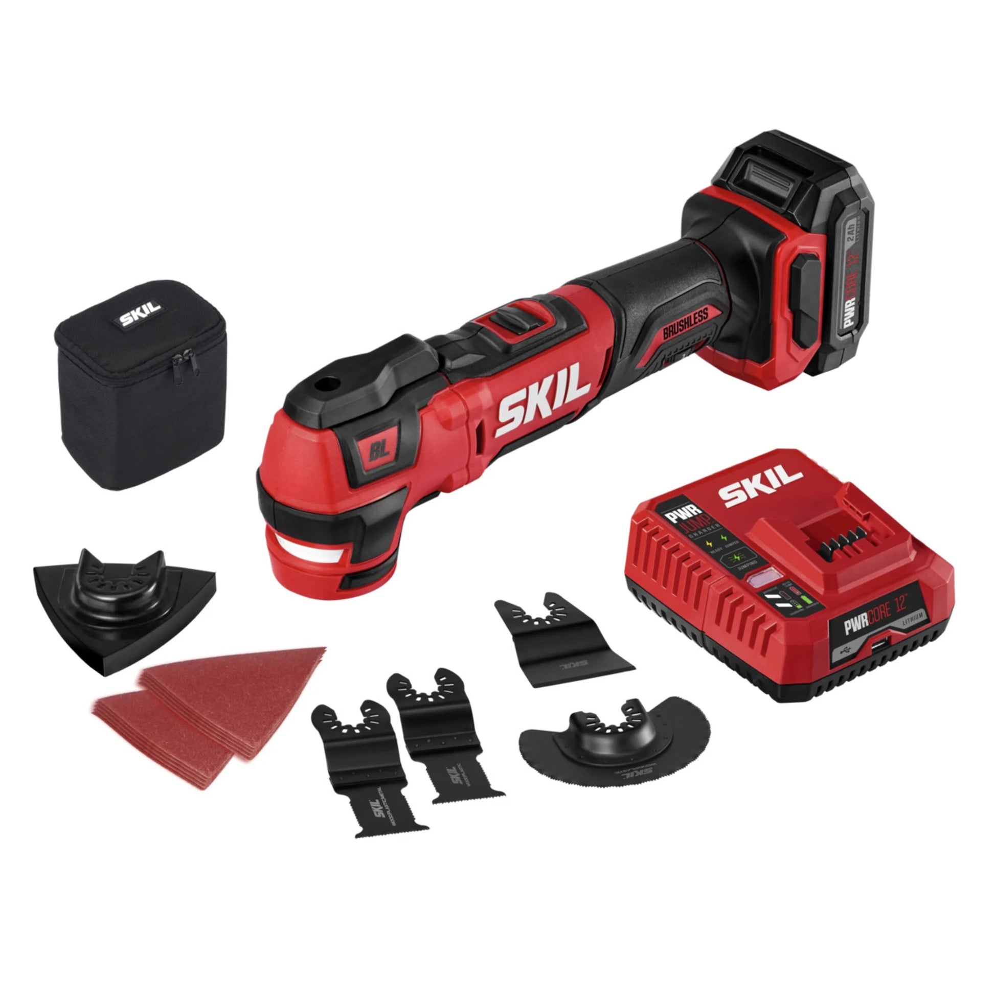 SKIL Brushless 12V Cordless Drill Driver, Circular Saw, and Oscillating Multi Tool Kit