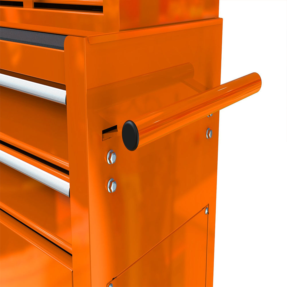 8-Drawer High Capacity Rolling Tool Chest With Wheels Removable Tool Box Combo Toolbox For Workshop Mechanics Garage orange color
