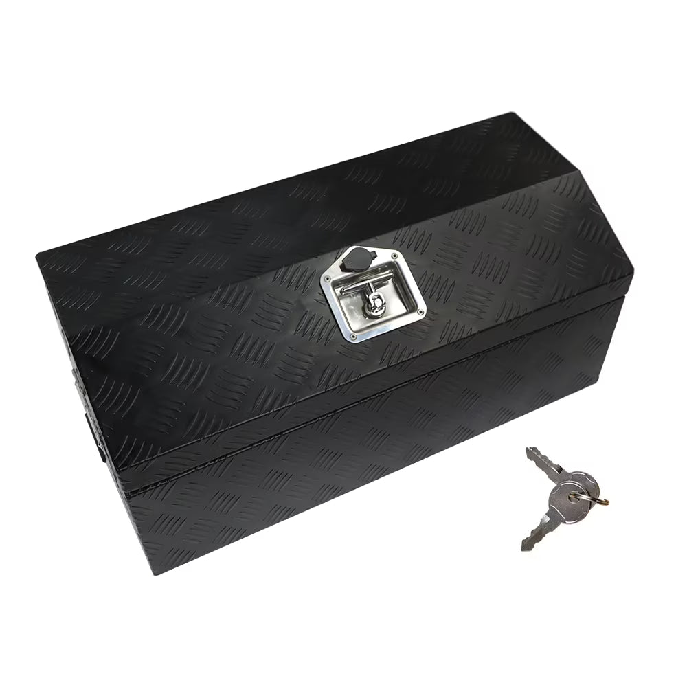 Genrics 30" x 13" x13" Black Aluminum Underbody Tool Box for Truck Pickup RV Trailer ATV