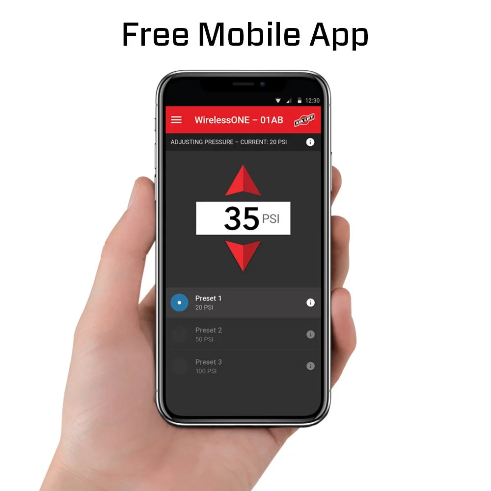 Air Lift WirelessOne 2nd Generation + EZ Mount On-Board Air Compressor with Mobile App - 25980EZ
