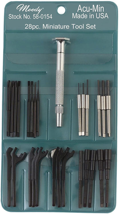 Moody Tools 58-0154 Stainless Steel Hex Screwdriver Set, 28-Piece