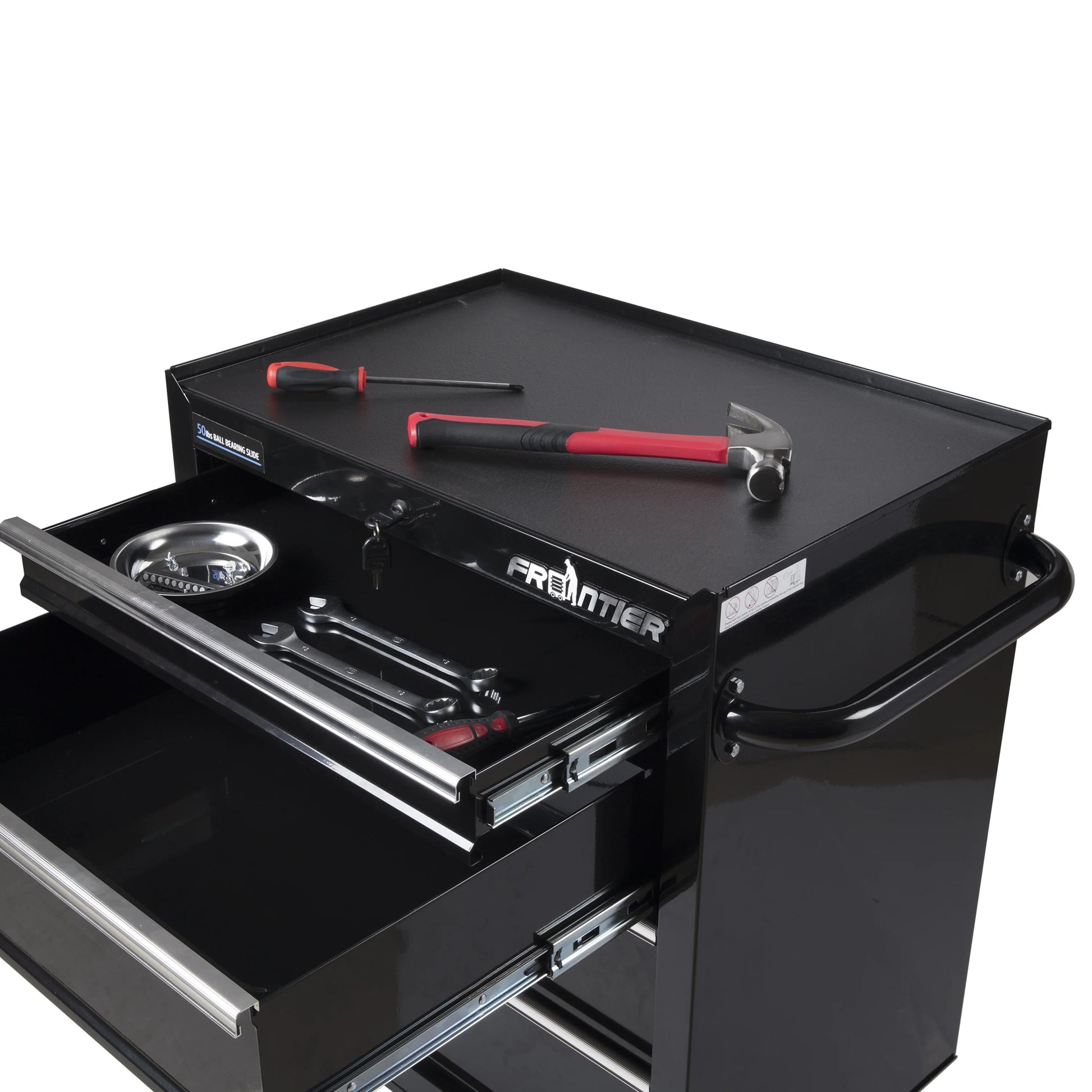 Frontier 26-inch 4-Drawer Base Cabinet Tool Chest, Metal, Black