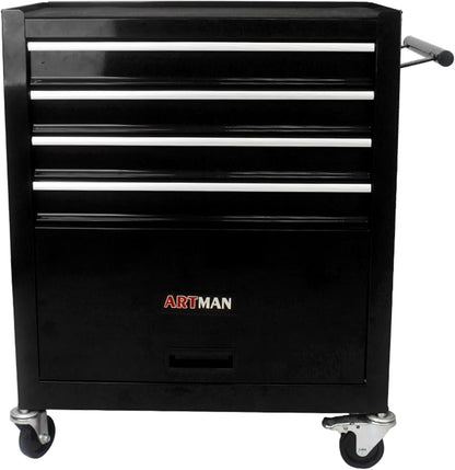 Noaman 4-Drawer Rolling Tool Cart w/Lockable Interlock System - Steel Mechanic Tool Chest for Garage & Workshop