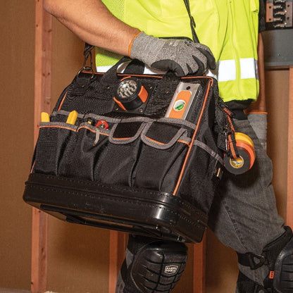 Klein Tools 55431 Black & Orange Tradesman Pro 31 Pocket Lighted Tool Bag
