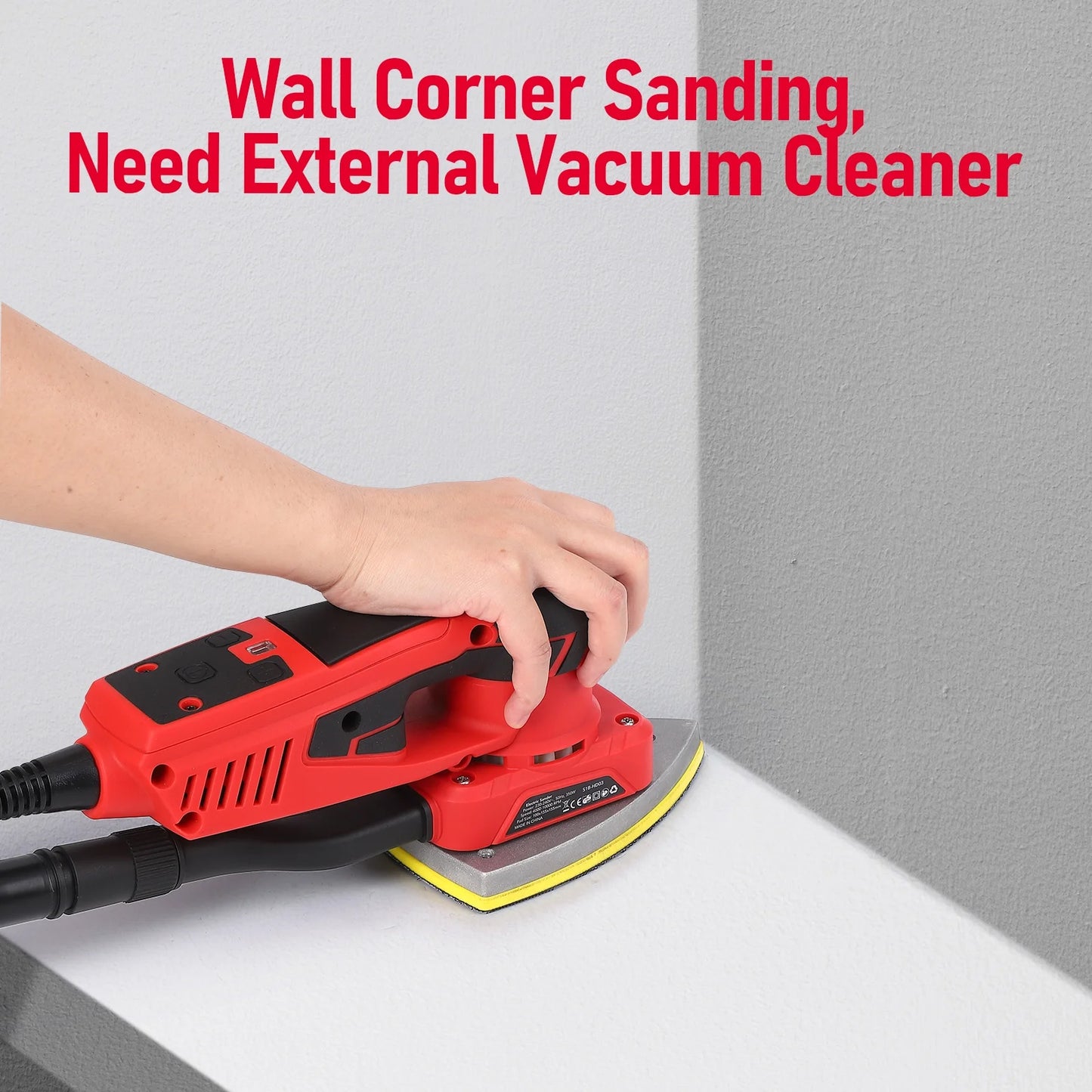 M optimized Electric Detail Sander with 12 Sanding Paper, 350W Brushless Motor Mouse Sander, Powerful & Low Vibration, 10000 RPM, for Wood Working, Polishing, Carpentry