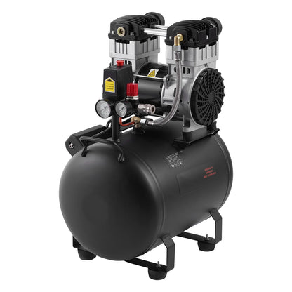 KFFKFF Air Compressor, 10 Gallon Steel Tank, 2HP 5.3 CFM@90 PSI, Oil-Free, Max 125PSI, 78dB Quiet Portable Compressor for Auto Repair, Tire Inflation, Spray Painting
