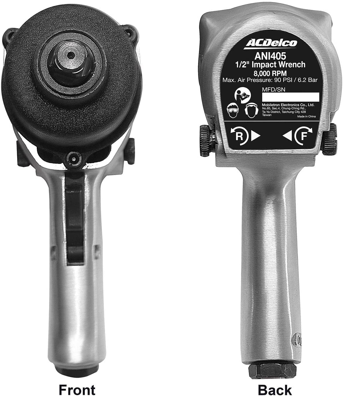 ACDelco ANI405A-NK1, 3/8" Pneumatic Impact Wrench, 8000 RPM 5-Speed