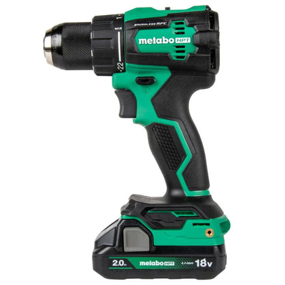 Metabo HPT 18V MultiVolt Cordless Driver Drill Kit | 620 in-lbs of Torque | Compact | Reactive Force Control | 22 + 1 Clutch Settings | LED Light | Belt Hook | Lifetime Tool Warranty | DS18DEX
