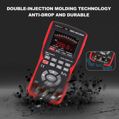 Oscilloscope Multimeter Handheld LCD Digital Multimeter & Oscillometer 2-in-1 Universal Meter Scope Meter 9999 Counts 10MHz 48MSa/s Single Channel Measuring AC/DC Voltage & Current Resistance