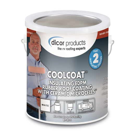 Dicor RP-IRC-1 EPDM Rubber Roof CoolCoat Part 2 - White, 1 Gallon