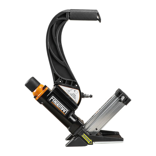 Freeman P50LSLW Lightweight Pneumatic 2-in-1 15.5-Gauge and 16-Gauge 2" Flooring Nailer/Stapler with Flooring Mallet and Interchangeable Base Plates
