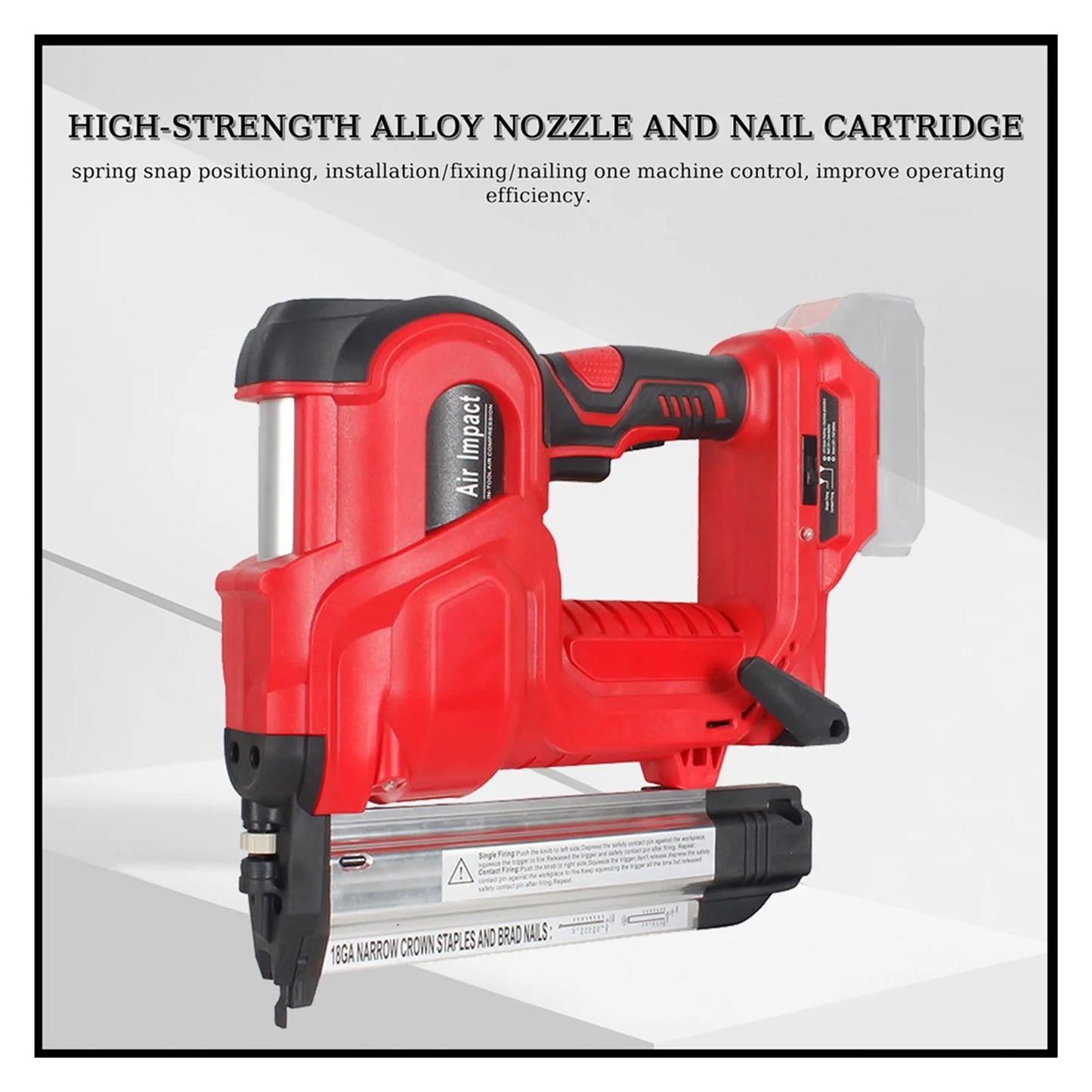 Electric Nail Gun Cordless Straight Nailing Machine Electric Stapler With 32mm 50mm Nails Compatible With Battery