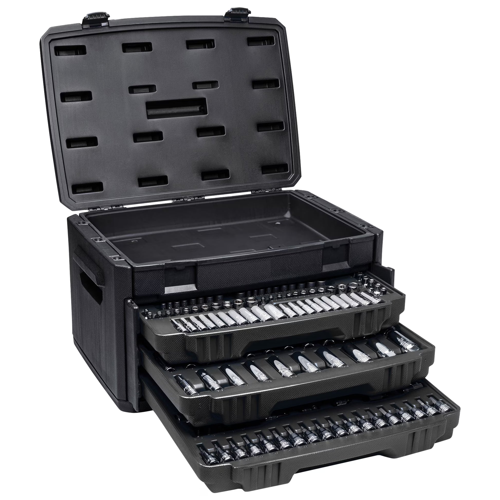 Master Mechanic 205 Piece Mechanics SAE Metric Socket & Tool Set with Case