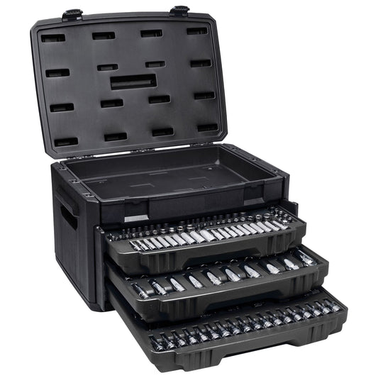 Master Mechanic 205 Piece Mechanics SAE Metric Socket & Tool Set with Case