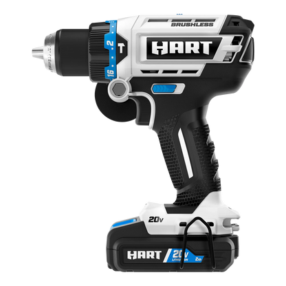 HART 20-Volt Brushless 1/2" Hammer Drill Kit
