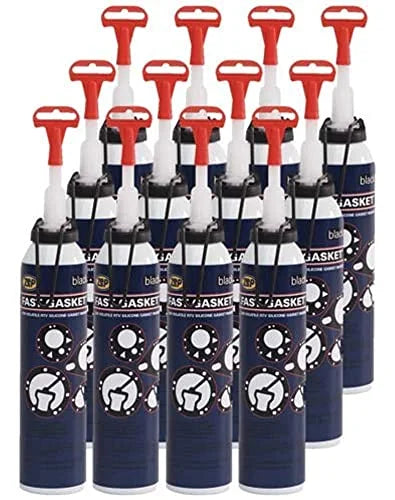 Zep RTV Silicone Fast Gasket Maker Black - 7.25 oz (Case of 12) - 143301 - Easy to Use Low Volatile RTV, No Cartridge or Squeeze Tube Needed