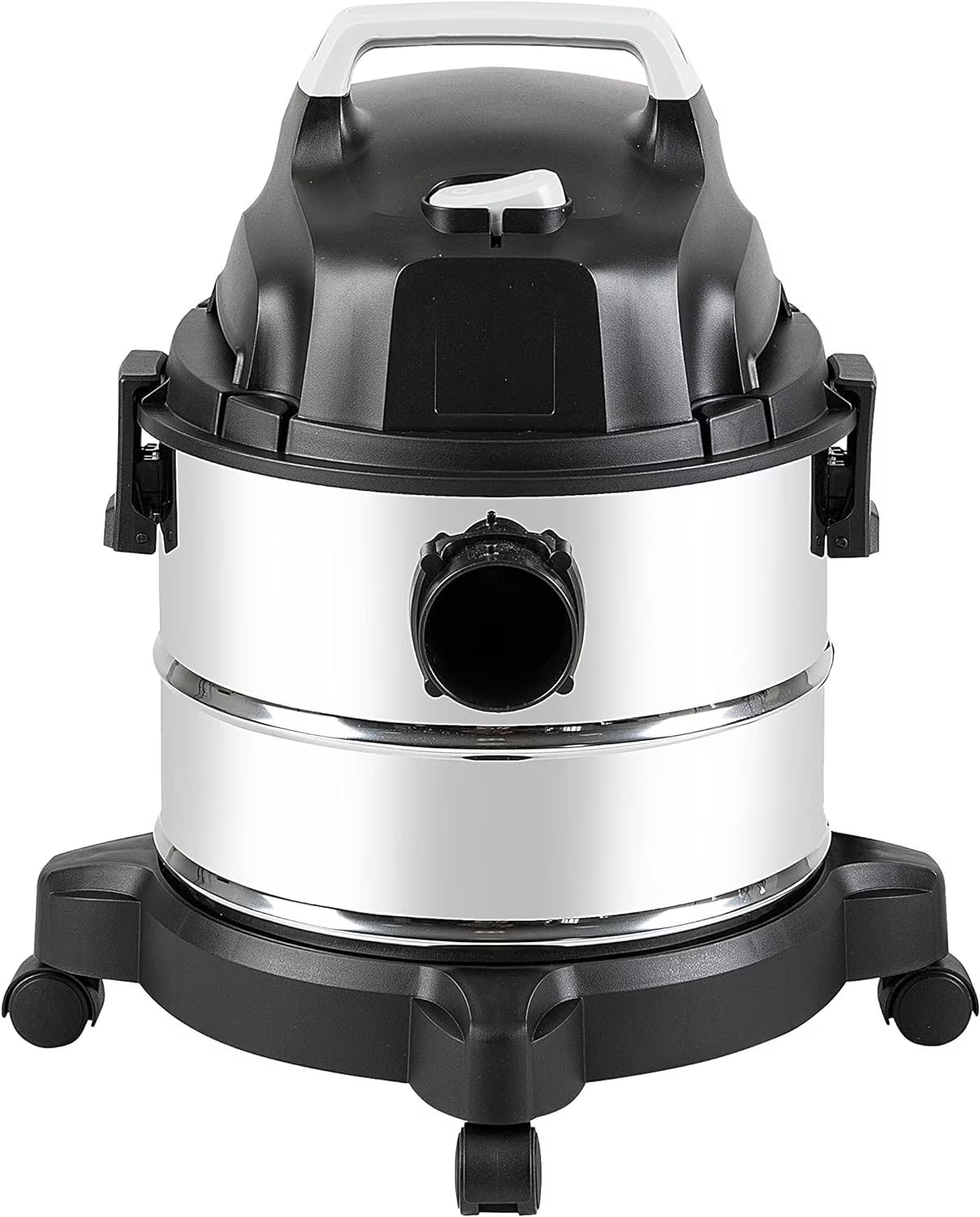 Basics Wet Dry Vacuum Cleaner, 4 Gallon Shop Vac with 3HP Motor, Stainless Steel Tank, Durable Multi-Surface Cleaner, Grey/Black
