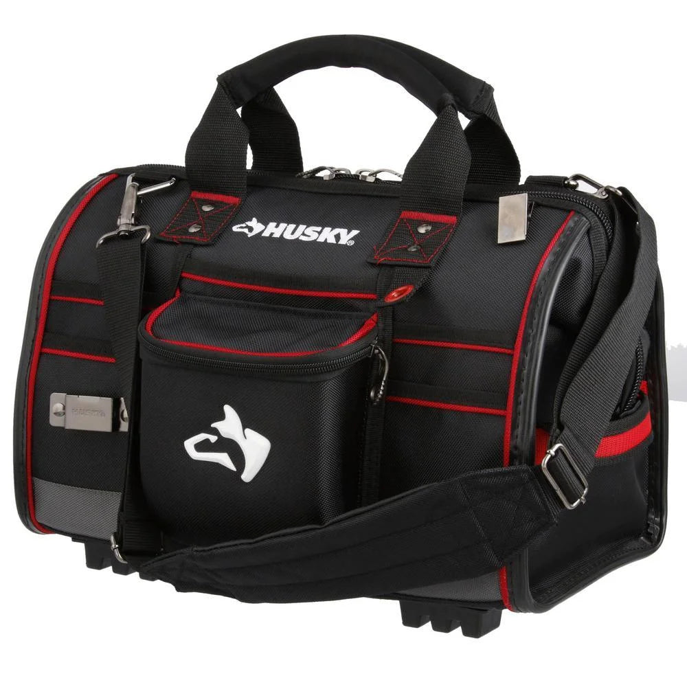 Husky 16 in. Large Mouth Tool Bag with Tool Wall