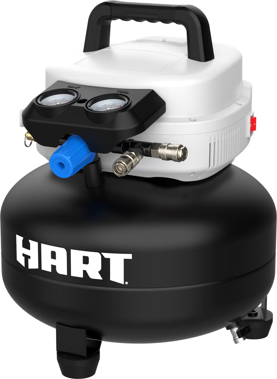 Hart 6 Gallon 1.5 HP Pancake Air Compressor