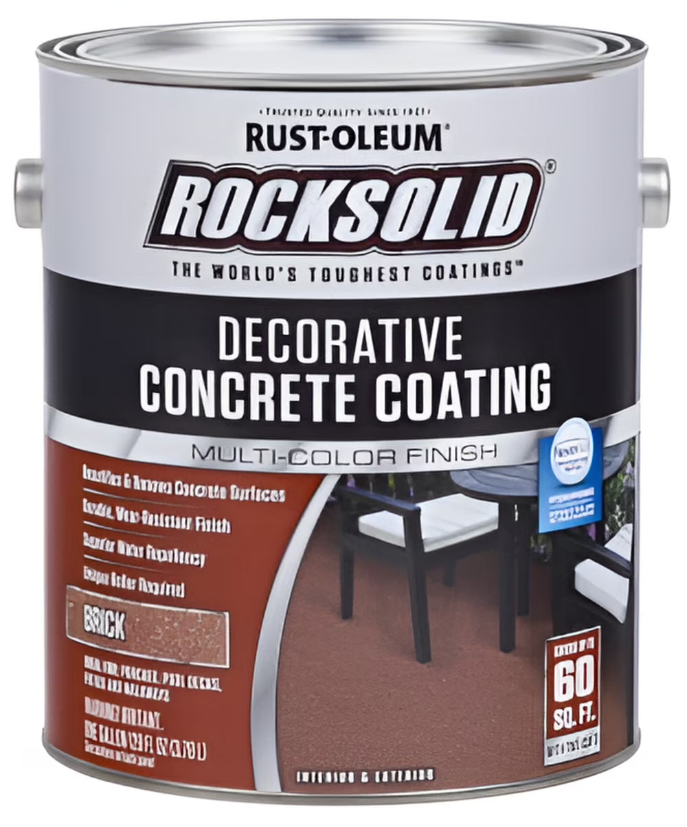 Rust-Oleum® 306264 RockSolid® Decorative Concrete Coating, Brick, 1 Gallon