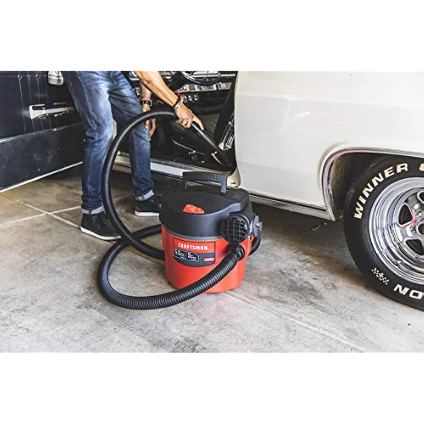 Craftsman 5 gal. Corded Wet/Dry Vacuum 5 hp 5 amps 120 volts Red 25 lb. 1 pc.