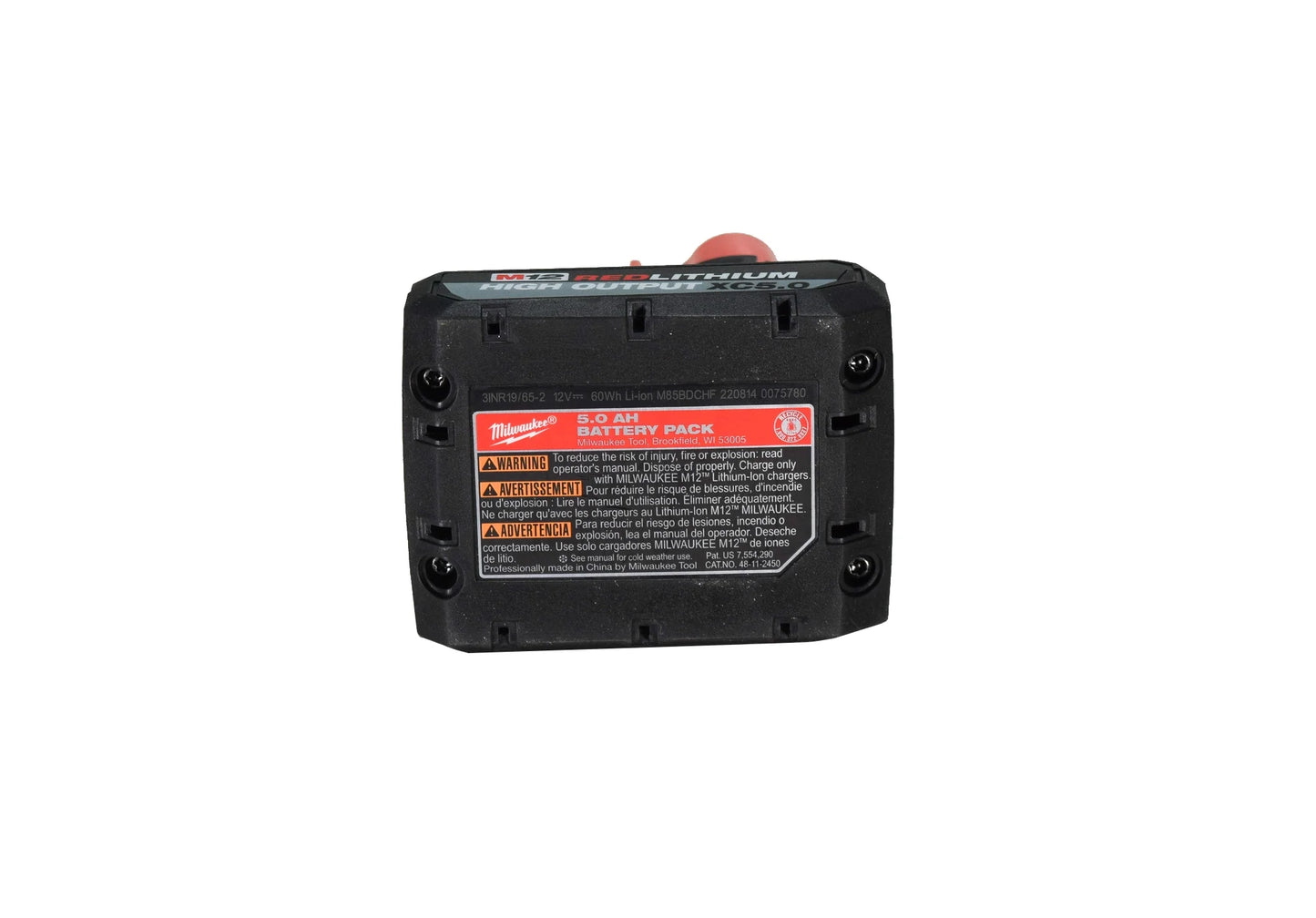 Milwaukee 48-11-2450 12V Lithium-Ion High Output 5Ah Battery 2 Pack