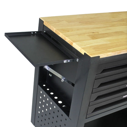 Aukfa 30 inch Mechanic's Tool Cart, 700 LB Capacity 4-Drawer Tool Chest on Wheels for Garage, Black