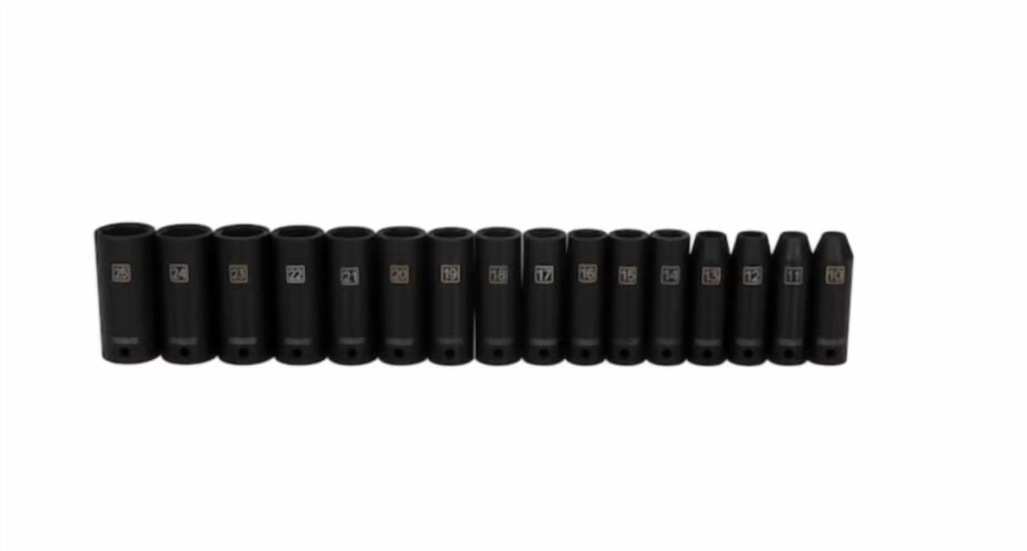 Kobalt 16 -Piece Metric 1/2-in Drive Set 6-point Impact Socket Set