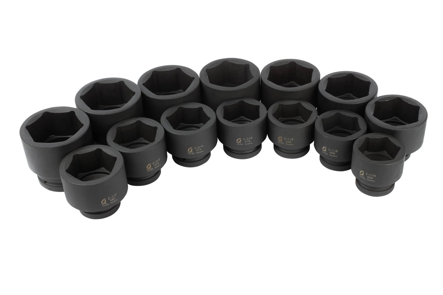 Sunex 5616 14-Piece 1" Drive Fractional SAE Fractional Impact Socket Set