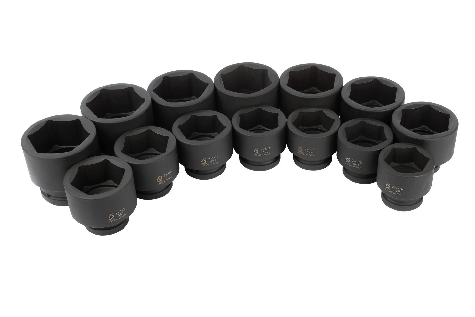 Sunex 5616 14-Piece 1" Drive Fractional SAE Fractional Impact Socket Set