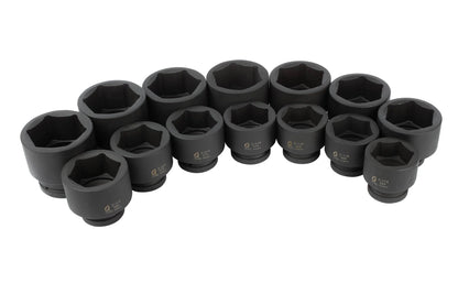 Sunex 5616 14-Piece 1" Drive Fractional SAE Fractional Impact Socket Set