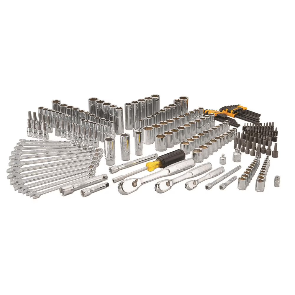 DEWALT Piece Mechanics Tool Set, Drive 6-Point Sockets, 35 oz, 247 Pieces