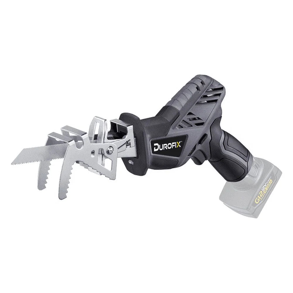 Durofix G12 Series RK12136-2-K2 12V Cordless 3/8" Hammer Drill Power Tool Combo Kit with 3 Inch Compact Cut Off Tool, Reciprocating Saw, 1 Battery & Charger