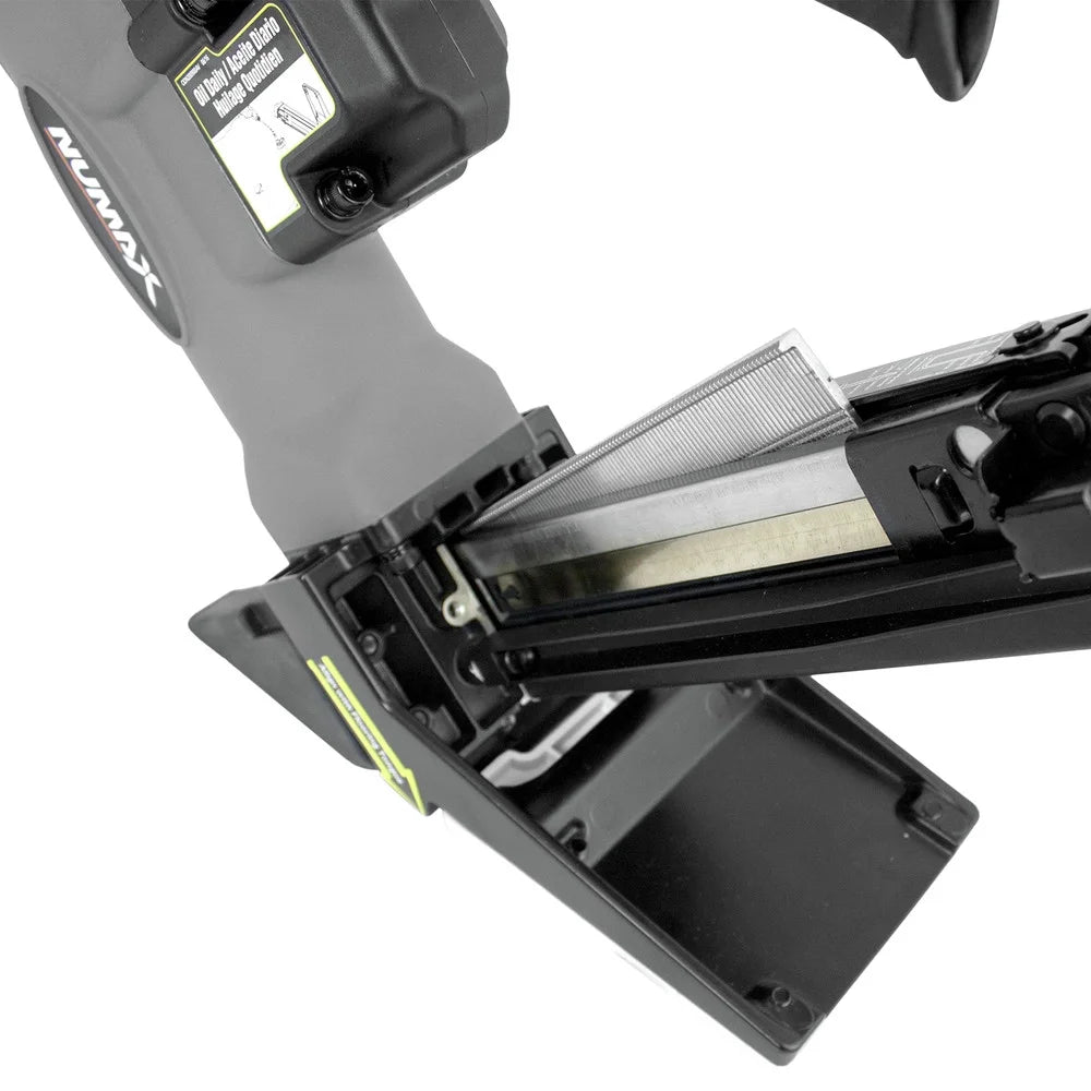 NuMax S50LSDH Pneumatic 2-in-1 15.5-Gauge and 16-Gauge 2" Dual Handle Flooring Nailer/Stapler