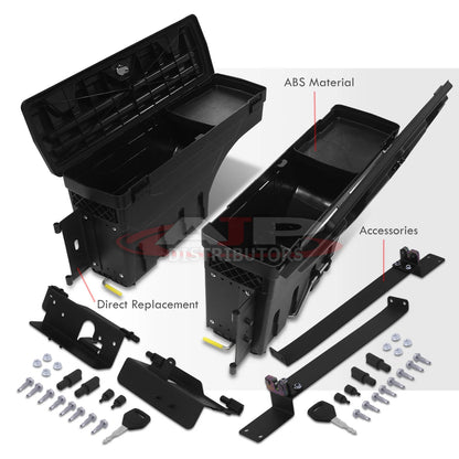 For 2002-2020 Dodge Ram 1500 2500 3500 (2-Piece) Rear Truck Bed Wheel Well Storage Case Tool Box Pair w/Lock+Key Set - Fleetside 03 04 05 06 07 08 09 10