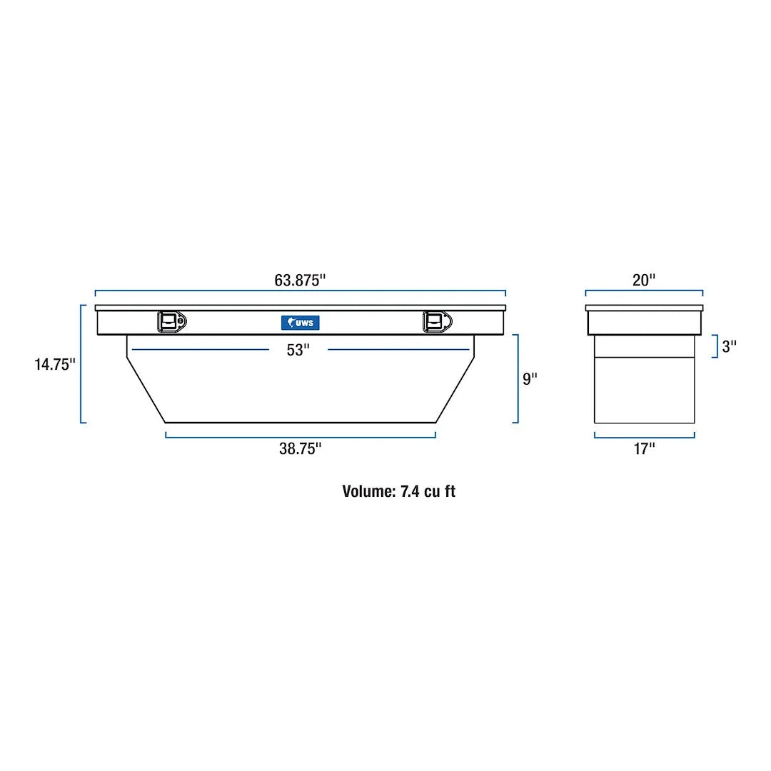 UWS/United Welding Services TBS-63-A-BLK UWSTBS-63-A-BLK BLACK/63" SINGLE LID DAKOTA QUAD/05-11 TACOMA