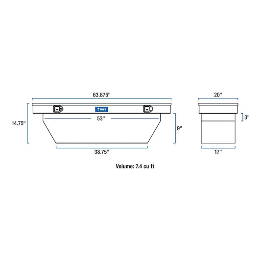 UWS/United Welding Services TBS-63-A-BLK UWSTBS-63-A-BLK BLACK/63" SINGLE LID DAKOTA QUAD/05-11 TACOMA