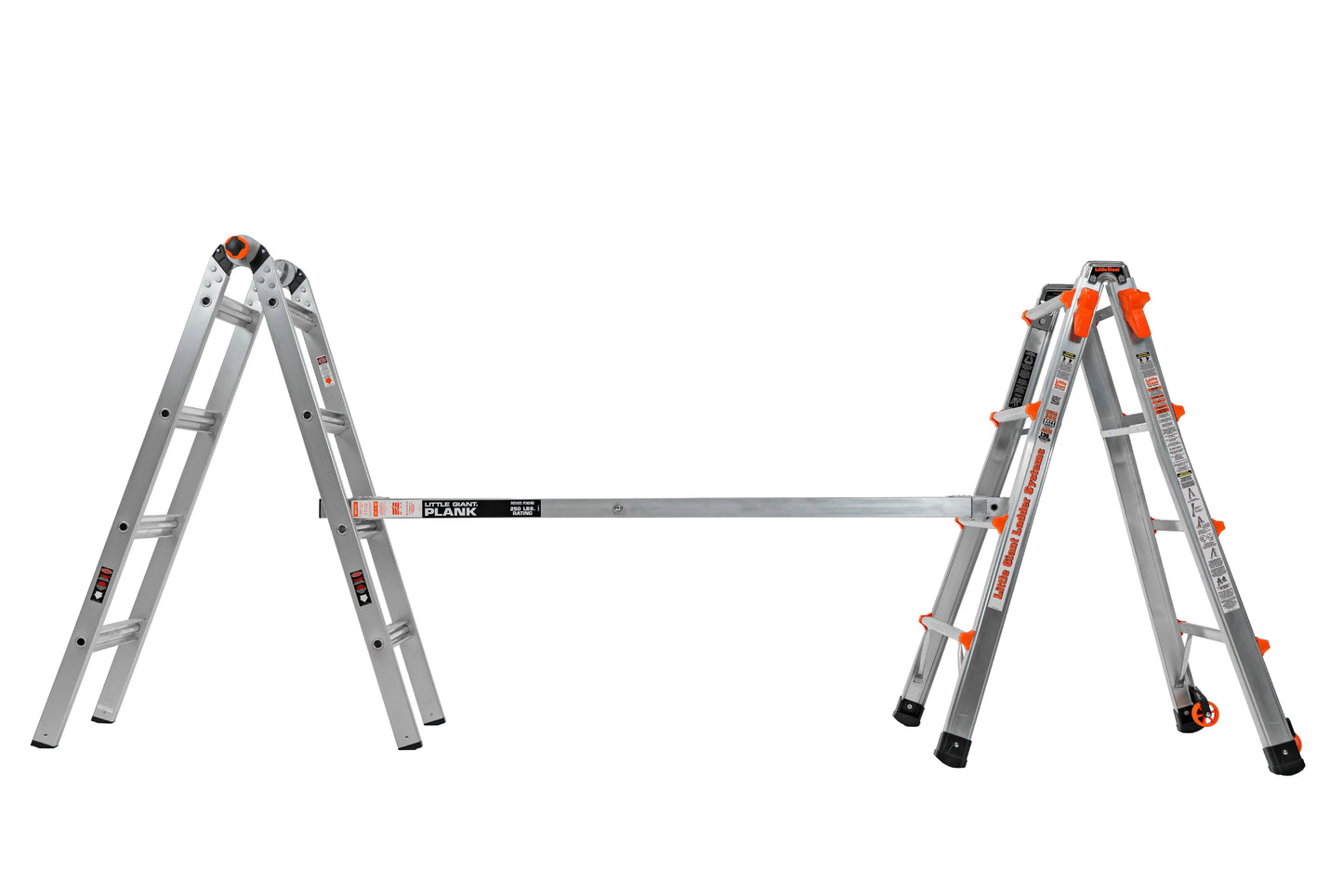 Little Giant LT M17 Aluminum Multi-Use Ladder with Wheels, Type 1A - 300 lbs. Rated