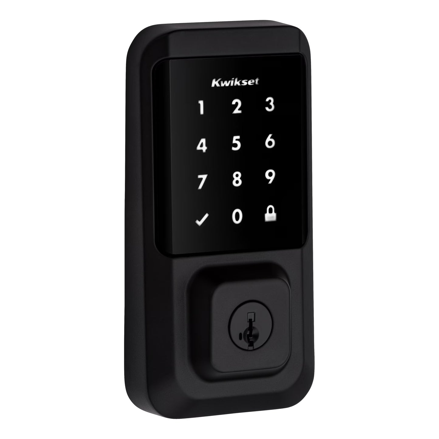 Kwikset Halo Touchscreen Wi-Fi Smart Deadbolt Hardware Lock with Smartkey Satin Nickel