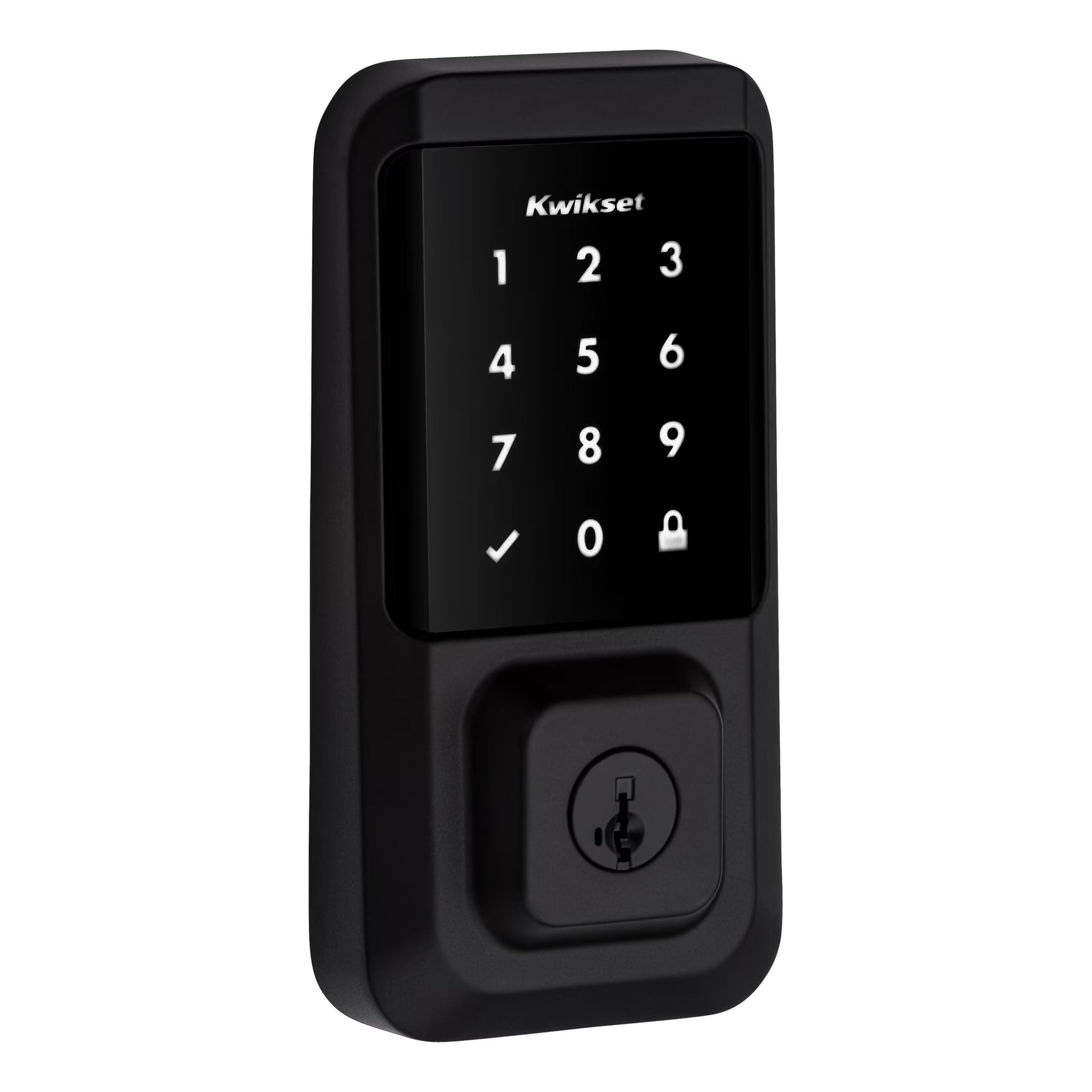 Kwikset Halo Touchscreen Wi-Fi Smart Deadbolt Hardware Lock with Smartkey Satin Nickel