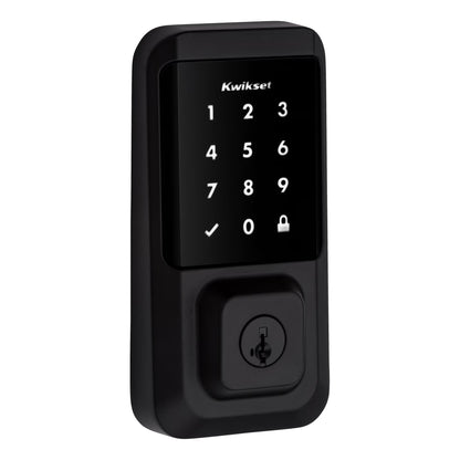 Kwikset Halo Touchscreen Wi-Fi Smart Deadbolt Hardware Lock with Smartkey Satin Nickel