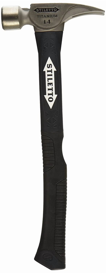 Milwaukee TI14MC-F 14 oz Titanium Milled Face Hammer with 18 in. Hybrid Fiberglass Handle