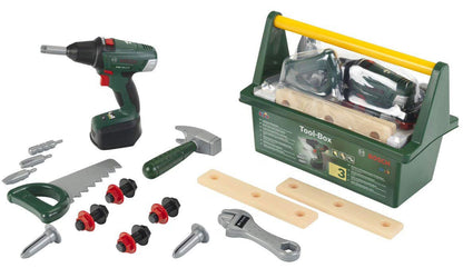 Theo Klein 8520 Bosch Tool Box I with lots of tools I Incl. Battery-Powered Cordless Screwdrive