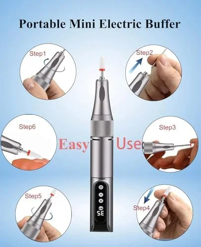 Cordless USB Polishing Machine,Portable Electric Mini Precision Polisher Repair Fine Surface Edge Correction and Cleaning 35000 RPM Rechargeable Polish Tool Kits with 11-Piece Head Kit & Travel Case