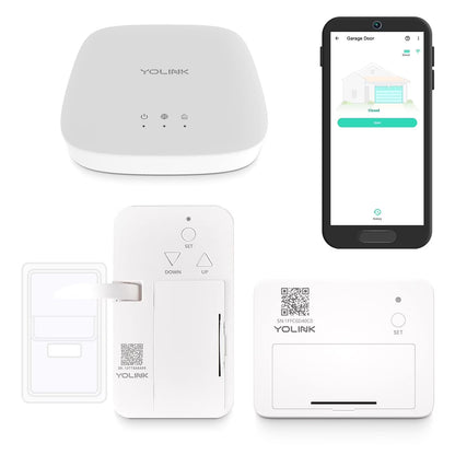 YoLink Smart Garage Door Solution Kit - Convert Any Garage Door to Smart in Seconds! Battery-Powered, No-Wires, No-Tools Super-Easy Installation. Works with Alexa & IFTTT