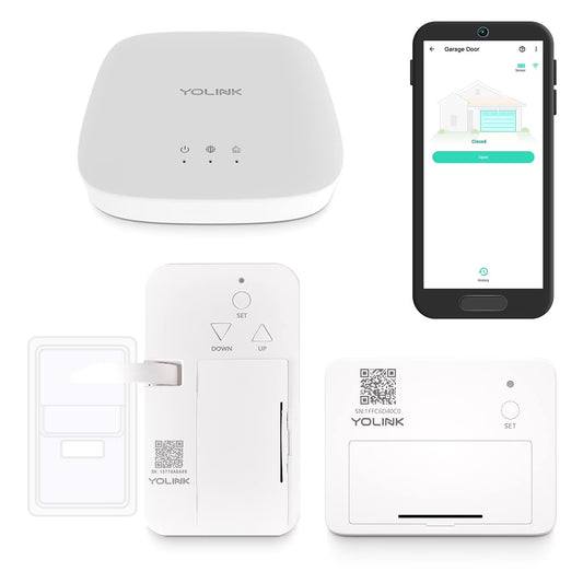 YoLink Smart Garage Door Solution Kit - Convert Any Garage Door to Smart in Seconds! Battery-Powered, No-Wires, No-Tools Super-Easy Installation. Works with Alexa & IFTTT