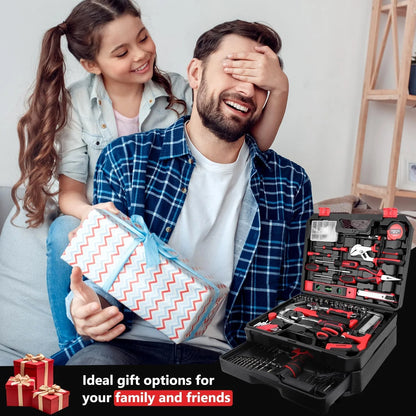 276-Piece Tool Set Kit with 12V Cordless Drill & Storage - Home Improvement Tools