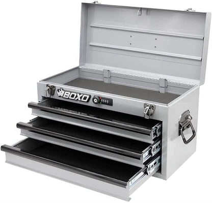 Completed Boxo USA Hand Carry 3-Drawer Heavy Duty Toolbox (White)