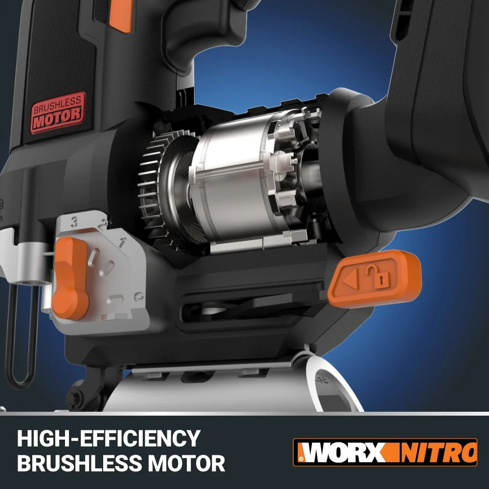 Worx Nitro WX542L 20V Power Share Cordless Jigsaw with Brushless Motor (Battery & Charger Included)