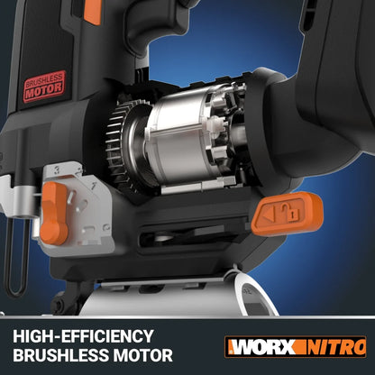 Worx Nitro WX542L 20V Power Share Cordless Jigsaw with Brushless Motor (Battery & Charger Included)